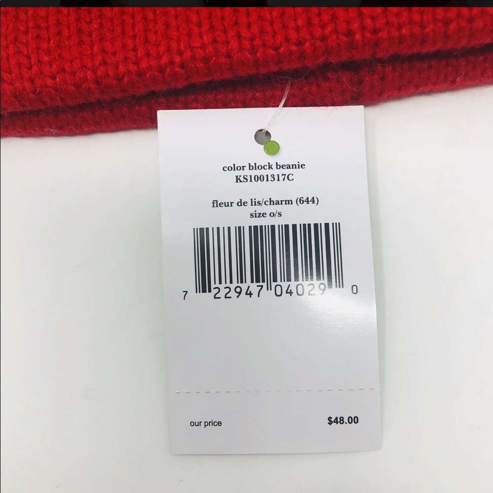 Kate Spade ♠️ colorblock beanie hat - Picture 5 of 5